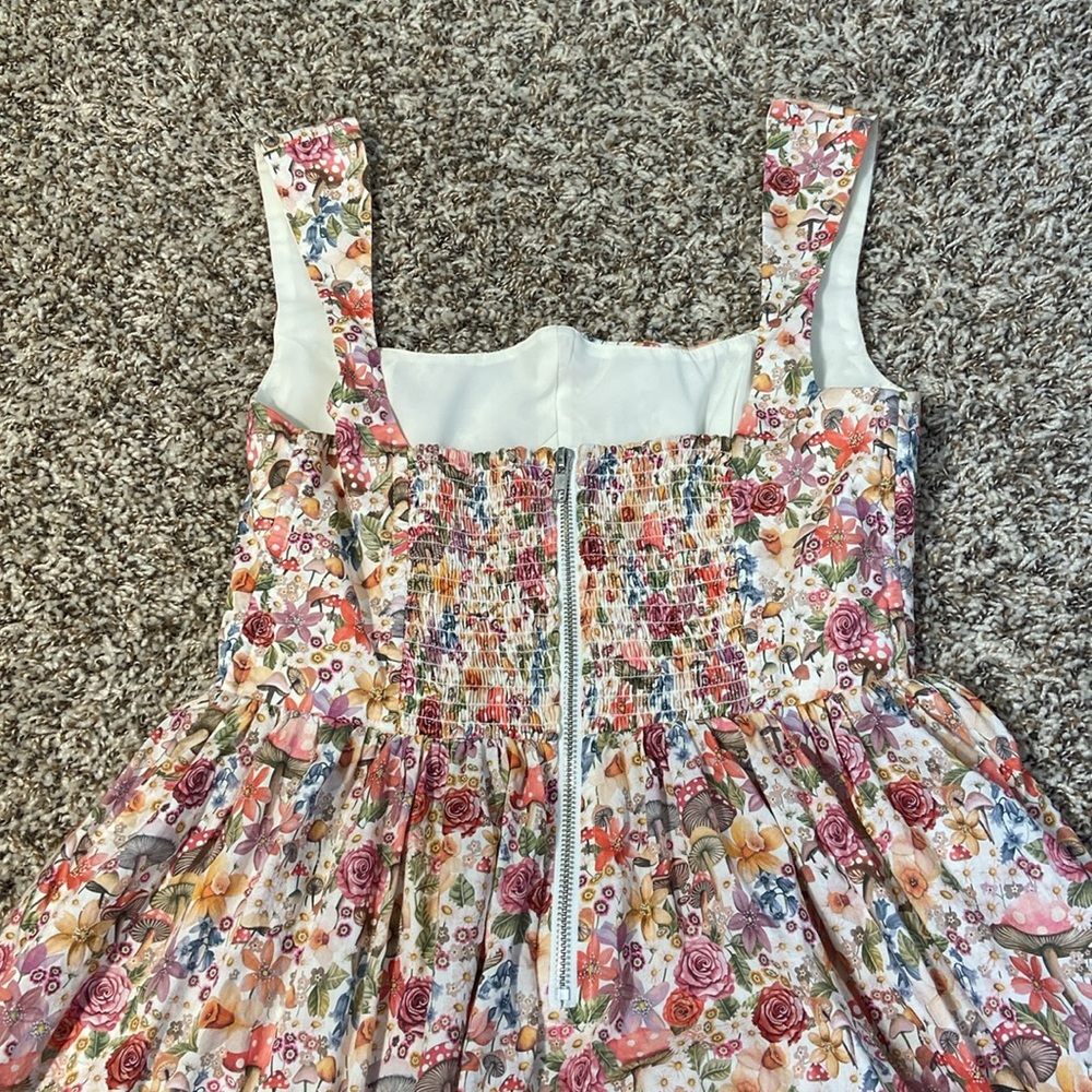 FOR LOVE & LEMONS THEODORA MIDI DRESS - PINK Size Medium - Picture 15 of 16